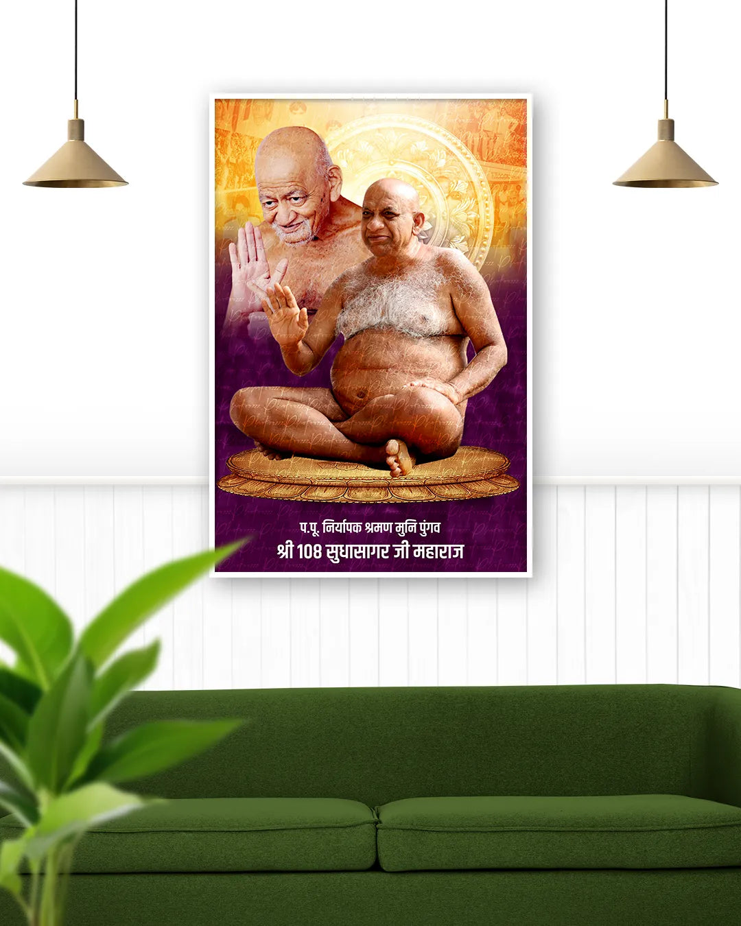 Niryapakshraman Muni Pungav Shri Sudha Sagar ji | Jain Poster Print  | 30